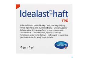 Elastische Binden Idealast/haft Kohaesiv/color Rot 4mx 4cm 1st, A-Nr.: 4174613 - 01