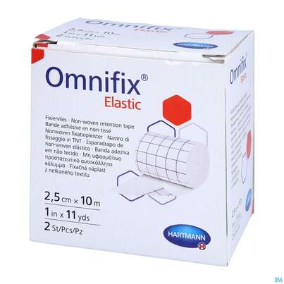 Fixierpflaster Omnifix Elastic Fixiervlies 10mx 2,5cm Ro 2st, A-Nr.: 3094444 - 03