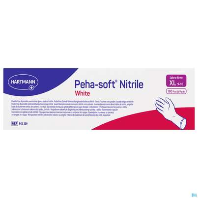 Untersuchungshandschuhe Peha/soft/puderfrei Nitrile Unsteril White Xl 180st, A-Nr.: 3994076 - 01