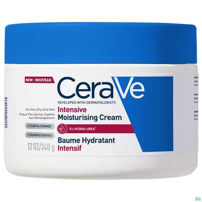 Sie sehen eine Packung Cerave Intensive Feuchtigkeits- Creme 340g, Produktbild: 01 Cerave Intensive Feuchtigkeits- Creme 340g, A-Nr.: 5983987 - 01