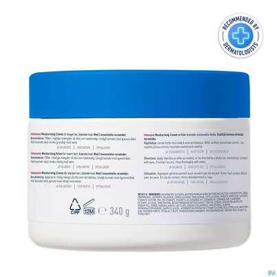Sie sehen eine Packung Cerave Intensive Feuchtigkeits- Creme 340g, Produktbild: 12 Cerave Intensive Feuchtigkeits- Creme 340g, A-Nr.: 5983987 - 12