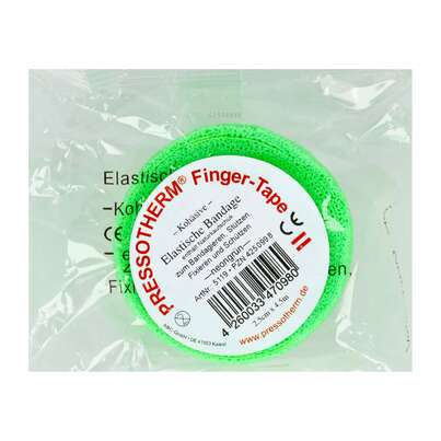 Tape Pressotherm/finger-tape Flexibel Kohaesive 2,5cmx 4,5m Neongruen 1st, A-Nr.: 4250998 - 01