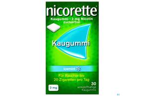 Nicorette Kaugummi Z Raucherentw Icemint 2mg 30st, A-Nr.: 3904222 - 01