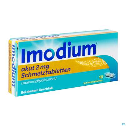 Imodium Akut Schmelztabl 2mg 10st, A-Nr.: 3769221 - 04