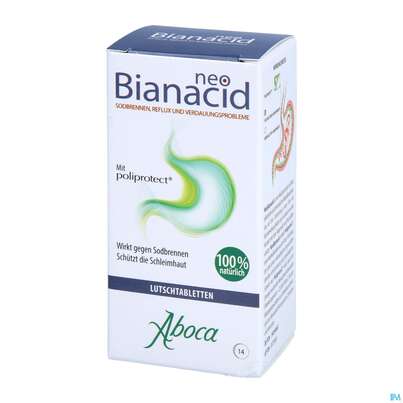 Sie sehen eine Packung Aboca Neobianacid Tabl Minze Ab 6 Jahren 14st, Produktbild: 05 Aboca Neobianacid Tabl Minze Ab 6 Jahren 14st, A-Nr.: 5571931 - 05