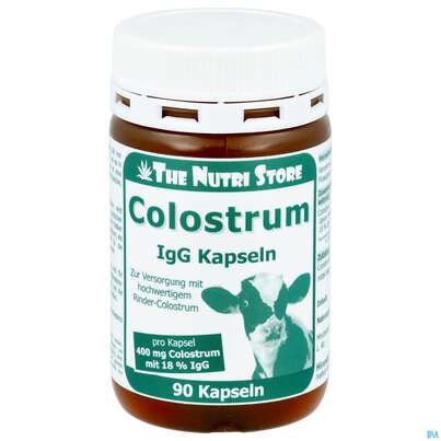 Sie sehen eine Packung Colostrum Kapseln 400mg Hirundo 90st, Produktbild: 02 Colostrum Kapseln 400mg Hirundo 90st, A-Nr.: 5760796 - 02