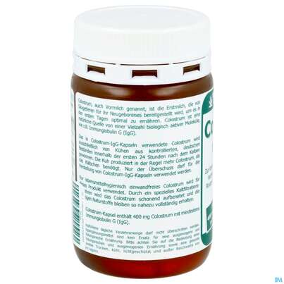 Sie sehen eine Packung Colostrum Kapseln 400mg Hirundo 90st, Produktbild: 05 Colostrum Kapseln 400mg Hirundo 90st, A-Nr.: 5760796 - 05