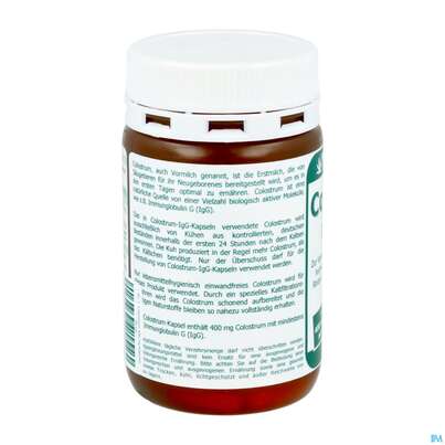 Sie sehen eine Packung Colostrum Kapseln 400mg Hirundo 90st, Produktbild: 06 Colostrum Kapseln 400mg Hirundo 90st, A-Nr.: 5760796 - 06