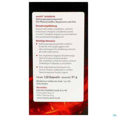 Euviril Kapseln Testoforte N 120st, A-Nr.: 4518225 - 05