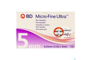 Injektionsspritzen U.zubeh. Insulin Bd Pen-nadel 5mm -tam 100st, A-Nr.: 4736933 - 01