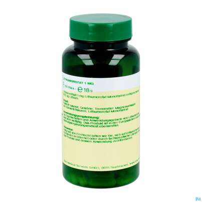 Sie sehen eine Packung Lithiumorotat Kapseln 1mg Bios 100st, Produktbild: 04 Lithiumorotat Kapseln 1mg Bios 100st, A-Nr.: 5903391 - 04
