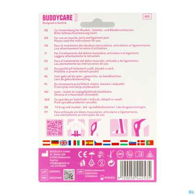 Sie sehen eine Packung Tape Buddycare/med Kinesiologie Latexfrei 5cmx 5m Pink Rosa 1st, Produktbild: 04 Tape Buddycare/med Kinesiologie Latexfrei 5cmx 5m Pink Rosa 1st, A-Nr.: 5845044 - 04