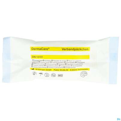 Sie sehen eine Packung Verbandpaeckchen Dermacare Steril Din 13151 Klein 1st, Produktbild: 02 Verbandpaeckchen Dermacare Steril Din 13151 Klein 1st, A-Nr.: 0916851 - 02