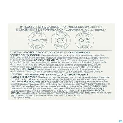 Vichy Mineral 89 Creme Mit Duftstoffe Reichhaltig 50ml, A-Nr.: 5670828 - 08