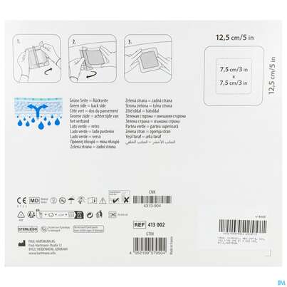 Wundauflagen Resposorb/silicone Border Steril 12,5x12,5cm 10st, A-Nr.: 5891162 - 03