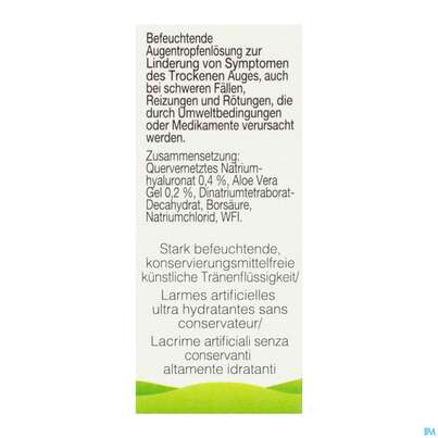 Augentropfen Ocutears +aloe Vera 0,4% 10ml, A-Nr.: 5715028 - 08