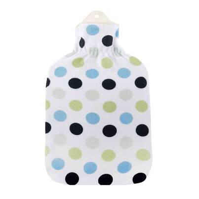 Sie sehen eine Packung Wärmflasche Velourbezug Tupfen 2,0L, Produktbild: 01 Wärmflasche Velourbezug Tupfen 2,0L, A-Nr.: 5476196 - 01