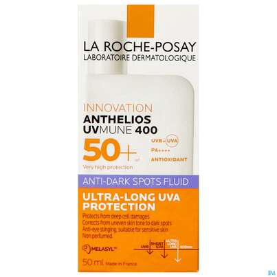 Sie sehen eine Packung Sonnenprodukte La Roche Posay Anthelios/uv Mune/anti- Pigmentfl.fluid Lsf50+ 50ml, Produktbild: 01 Sonnenprodukte La Roche Posay Anthelios/uv Mune/anti- Pigmentfl.fluid Lsf50+ 50ml, A-Nr.: 5896745 - 01