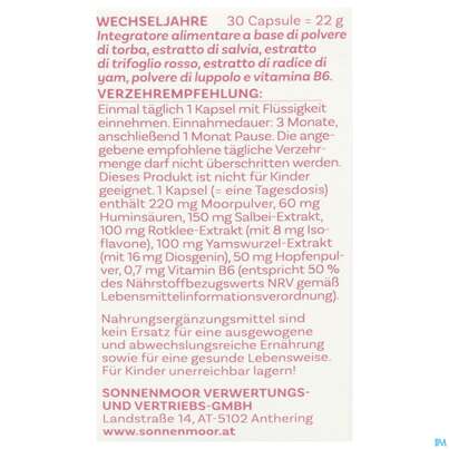 Sonnenmoor Kapseln Wechseljahre 30st, A-Nr.: 5952981 - 07