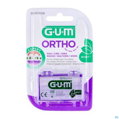 Sie sehen eine Packung Zahnpflege Gum Orthodontisches Wachs Minzgeschmack Nr 724 1st, Produktbild: 03 Zahnpflege Gum Orthodontisches Wachs Minzgeschmack Nr 724 1st, A-Nr.: 5632101 - 03