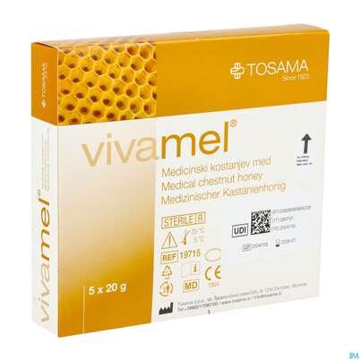 Sie sehen eine Packung Vivamel Steriler Medizinischer Honig 20g Nr To19715 Tube 5st, Produktbild: 02 Vivamel Steriler Medizinischer Honig 20g Nr To19715 Tube 5st, A-Nr.: 4023009 - 02