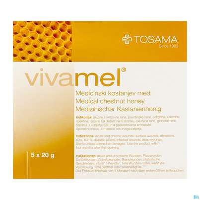 Sie sehen eine Packung Vivamel Steriler Medizinischer Honig 20g Nr To19715 Tube 5st, Produktbild: 04 Vivamel Steriler Medizinischer Honig 20g Nr To19715 Tube 5st, A-Nr.: 4023009 - 04