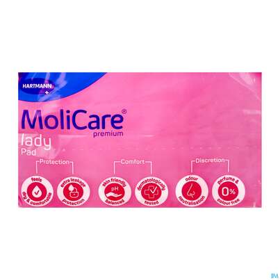 Sie sehen eine Packung Inkontinenz Molicare Premium/lady Pad Tropfen 1,5 P12 12st, Produktbild: 06 Inkontinenz Molicare Premium/lady Pad Tropfen 1,5 P12 12st, A-Nr.: 5933989 - 06