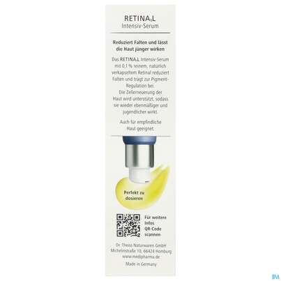 Sie sehen eine Packung Medipharma Cosmetics Retinal Intensiv-serum 30ml, Produktbild: 04 Medipharma Cosmetics Retinal Intensiv-serum 30ml, A-Nr.: 5947649 - 04