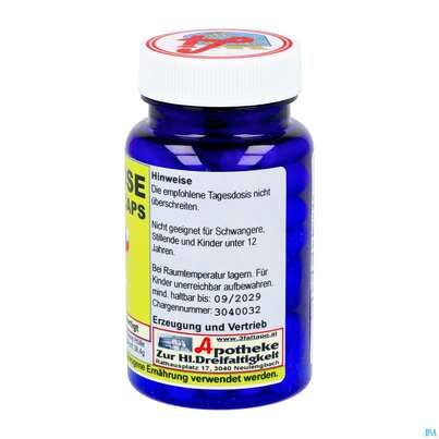 Sie sehen eine Packung D-mannose Kapseln 500mg Vegi 60st, Produktbild: 03 D-mannose Kapseln 500mg Vegi 60st, A-Nr.: 4607609 - 03