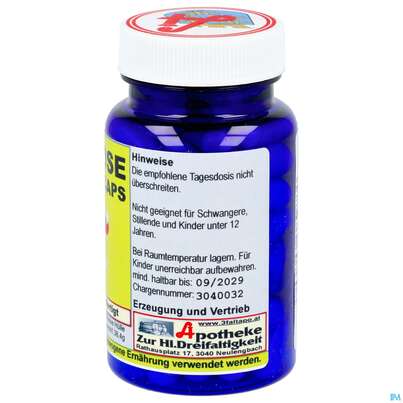 Sie sehen eine Packung D-mannose Kapseln 500mg Vegi 60st, Produktbild: 04 D-mannose Kapseln 500mg Vegi 60st, A-Nr.: 4607609 - 04