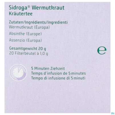 Sidroga Tee Wermutkraut 20st, A-Nr.: 5733606 - 09