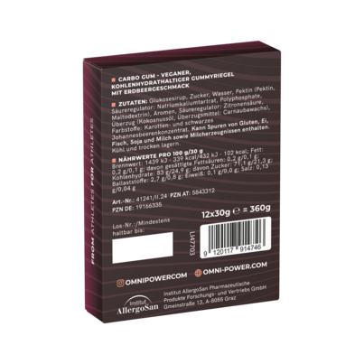 OMNi-POWER® CARBOGUM Erdbeere, A-Nr.: 5843306 - 03