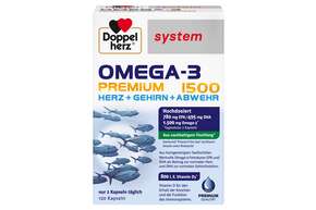 Doppelherz system OMEGA-3 PREMIUM 1500 HERZ + GEHIRN + ABWEHR, A-Nr.: 5677397 - 01