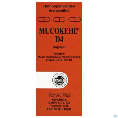 Sie sehen eine Packung Mucokehl Kapseln D4 20st, Produktbild: 02 Mucokehl Kapseln D4 20st, A-Nr.: 1769642 - 02
