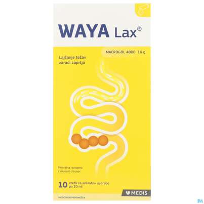 Waya Lax Orale Lösung 20ml Makrogol 4000 Beute 10st, A-Nr.: 5885279 - 01