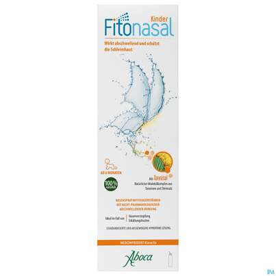 Sie sehen eine Packung Nasenspray Aboca Fitonasal Kinder Ab 6.monat Erkaeltung 125ml, Produktbild: 01 Nasenspray Aboca Fitonasal Kinder Ab 6.monat Erkaeltung 125ml, A-Nr.: 5571871 - 01