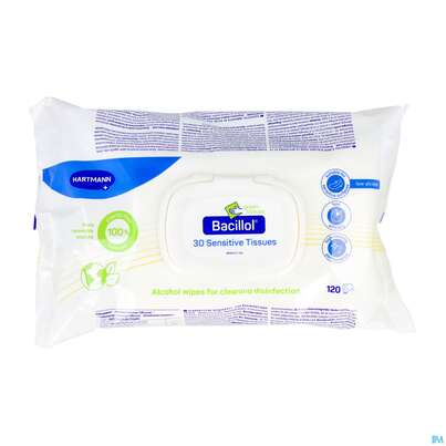 Desinfektionstuecher Bacillol/30 Flaechen Sensitive Green Tissue 120st, A-Nr.: 5856935 - 01