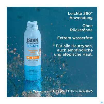 Sonnenprodukte Isdin/fotoprotection Pediatrics Wet Skin Spray Lsf 50 250ml, A-Nr.: 5570305 - 10