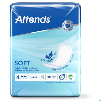 Inkontinenz Attends Einlagen Soft 4 Super 30st, A-Nr.: 4577328 - 02