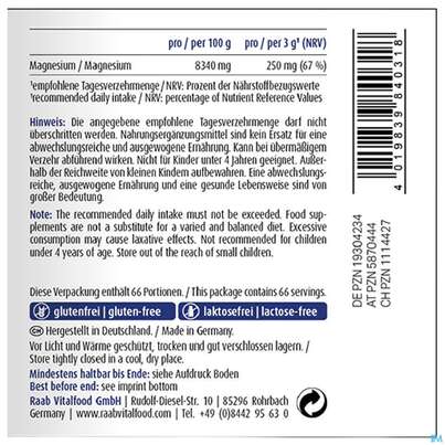 Magnesium Citrat Pulver Raab 200g, A-Nr.: 5870444 - 06