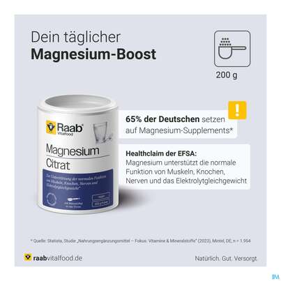 Magnesium Citrat Pulver Raab 200g, A-Nr.: 5870444 - 12