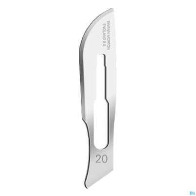 Sie sehen eine Packung Skalpellklingen Swann Morton Gr 20 Smks20 1pk, Produktbild: 02 Skalpellklingen Swann Morton Gr 20 Smks20 1pk, A-Nr.: 0952841 - 02