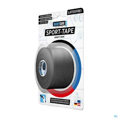 Tape Buddycare/med/sport Latexfrei 3,8cmx 10m Schwarz 1st, A-Nr.: 5844984 - 02
