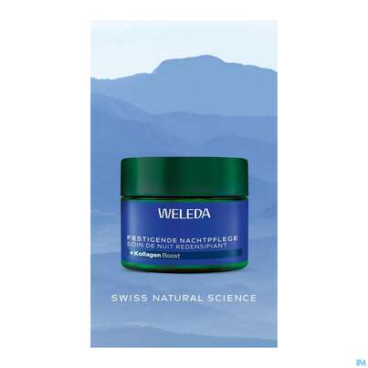 Sie sehen eine Packung Weleda Blauer Enzian +edelweiss Festigende Nachtpflege 40ml, Produktbild: 12 Weleda Blauer Enzian +edelweiss Festigende Nachtpflege 40ml, A-Nr.: 5729958 - 12