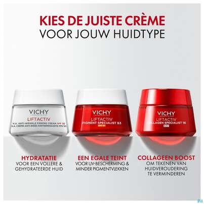 Sie sehen eine Packung Vichy Liftactiv B3 Anti-pigmentflecken Creme Lsf50 50ml, Produktbild: 30 Vichy Liftactiv B3 Anti-pigmentflecken Creme Lsf50 50ml, A-Nr.: 5662504 - 30
