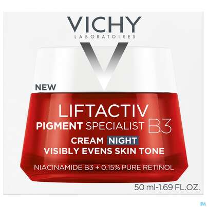Sie sehen eine Packung Vichy Liftactiv Retinol B3 Nacht 50ml, Produktbild: 04 Vichy Liftactiv Retinol B3 Nacht 50ml, A-Nr.: 5818018 - 04