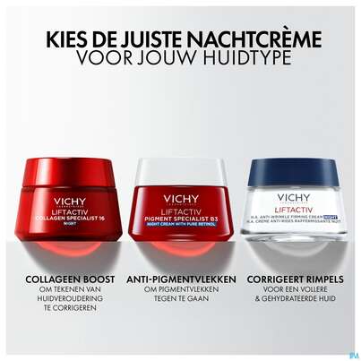 Sie sehen eine Packung Vichy Liftactiv Retinol B3 Nacht 50ml, Produktbild: 14 Vichy Liftactiv Retinol B3 Nacht 50ml, A-Nr.: 5818018 - 14