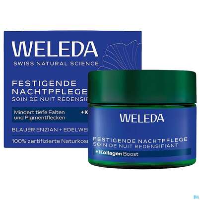 Sie sehen eine Packung Weleda Blauer Enzian +edelweiss Festigende Nachtpflege 40ml, Produktbild: 06 Weleda Blauer Enzian +edelweiss Festigende Nachtpflege 40ml, A-Nr.: 5729958 - 06