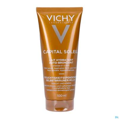 Sie sehen eine Packung Sonnenprodukte Vichy Ideal Soleil Selbstbraeuner Milch Gesicht+koerper 100ml, Produktbild: 03 Sonnenprodukte Vichy Ideal Soleil Selbstbraeuner Milch Gesicht+koerper 100ml, A-Nr.: 2615585 - 03