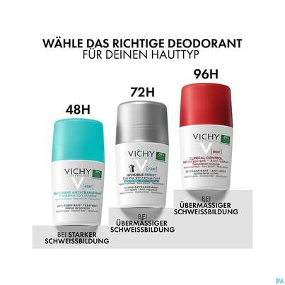 Vichy Deodorant Antitranspirant/roll-on Clinical Contr 96h 50ml, A-Nr.: 5571575 - 14